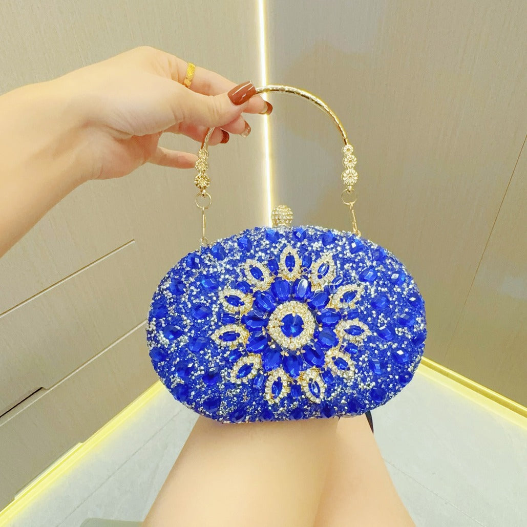 Clutch Purses for Women Evening Bag Nude Purse Luxury Handbag Bride Wallet Glitter Multicolor Rhinestone Bags   M4669-285W117