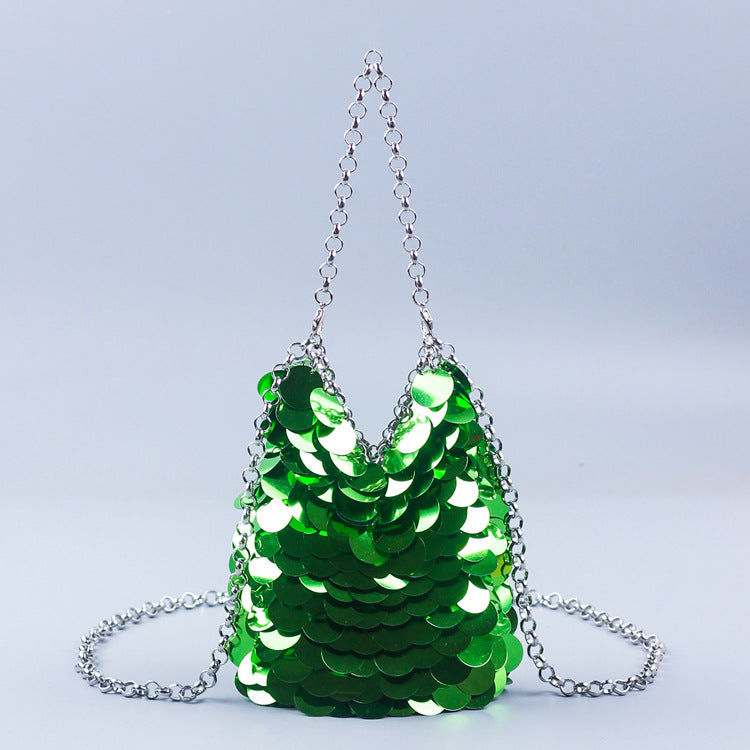 Sequin Mobile Phone Bag Niche Fairy Shiny Bright Small Exquisite Portable Messenger Bag