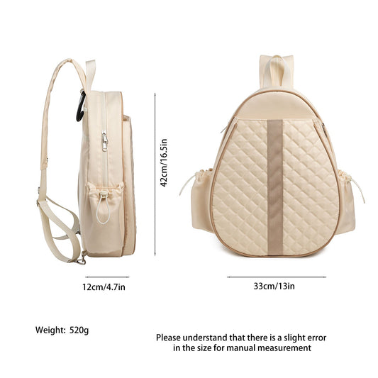 Crossbody lightweight multifunctional unisex waterproof tennis racket bag, tennis badminton backpack purse,