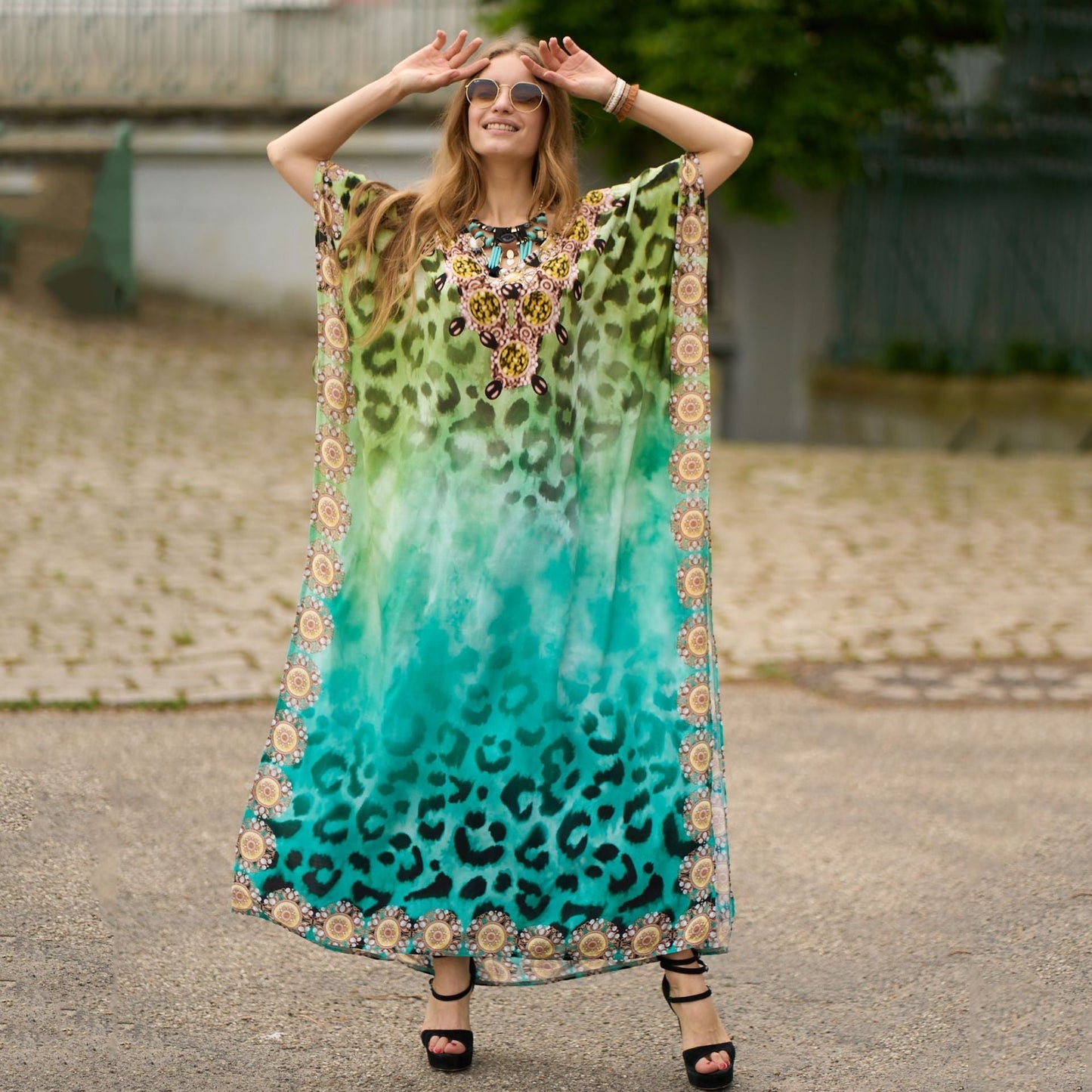 Rayon Printed Robe Vacation Casual Beach Bikini Cover 11 Colors