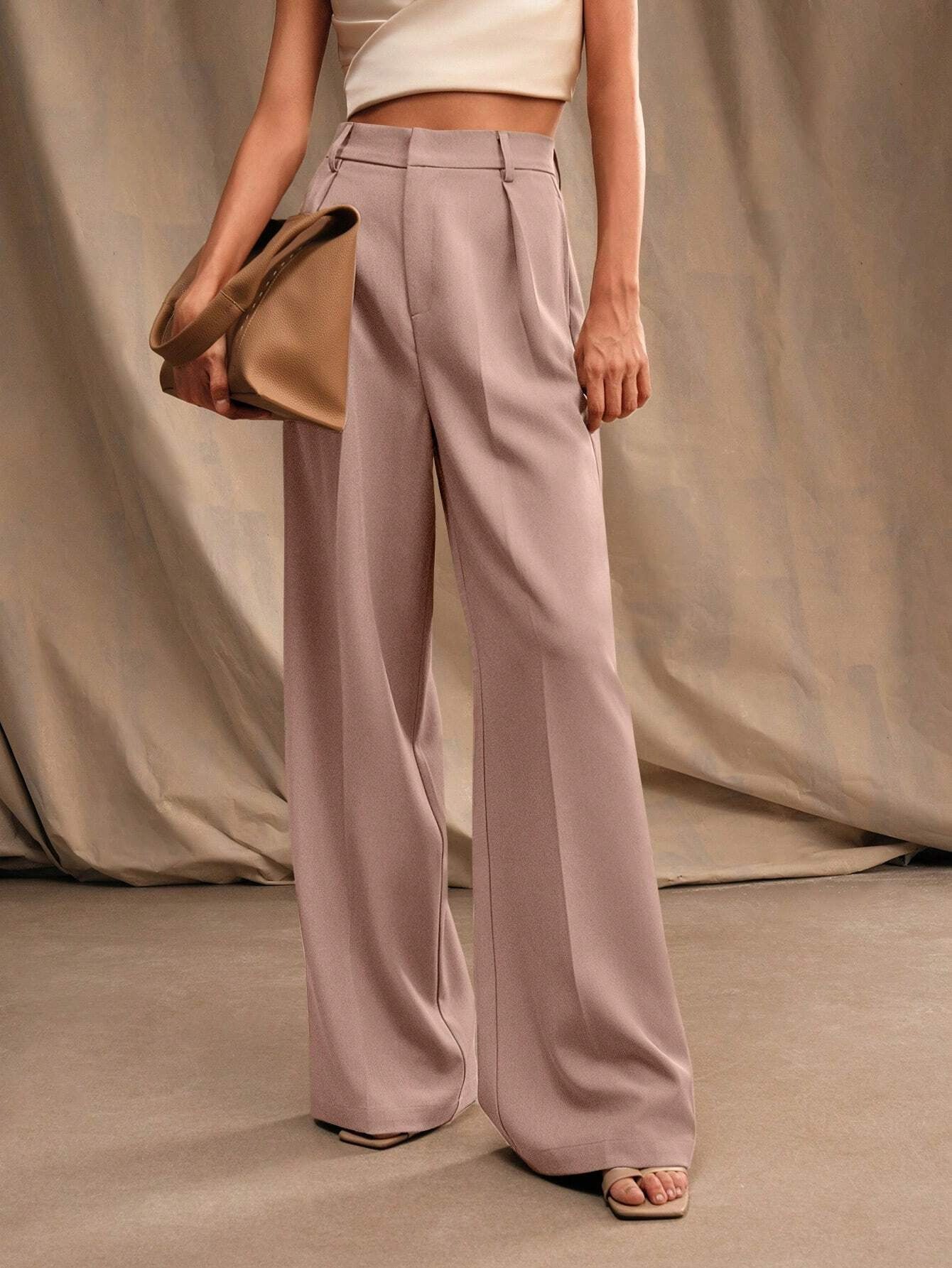 Women Wide Leg Pants Women Spring Autumn High Waist Design Loose Casual Straight Slimming