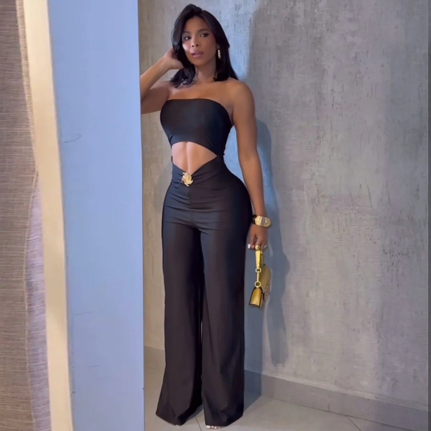 Women Wear Summer Slim Stretch Casual Jumpsuit