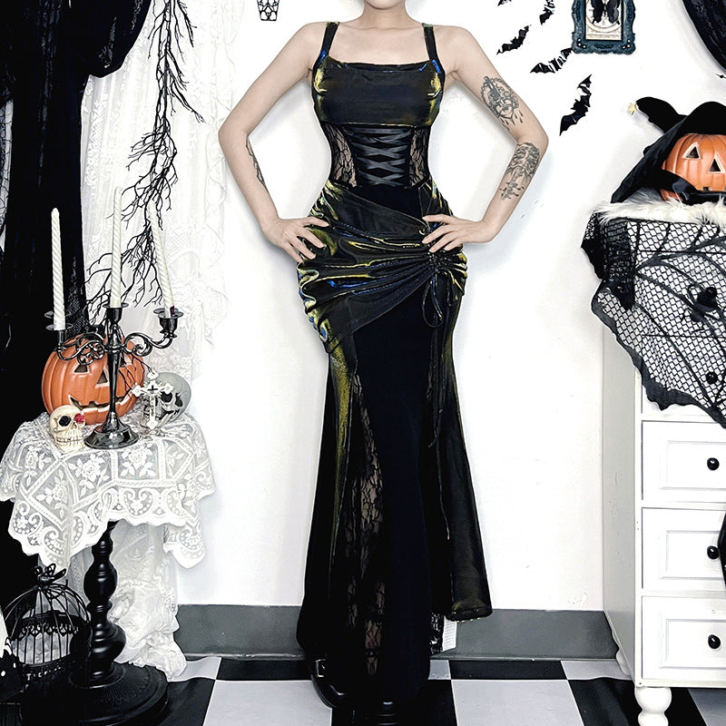 Autumn Elegant Lace Batwing Sleeve Irregular Asymmetric Overhaul Waistcoat Top Women