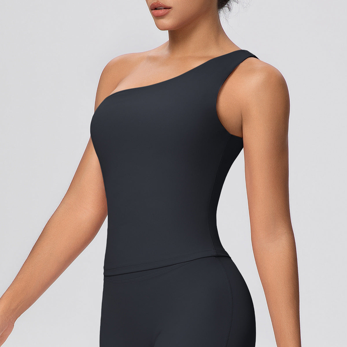 Cloud Sense Oblique One Shoulder Waist Yoga Clothes Sports Back Shaping Quick Drying Slim Fit Shaping Underwear Running Workout Vest