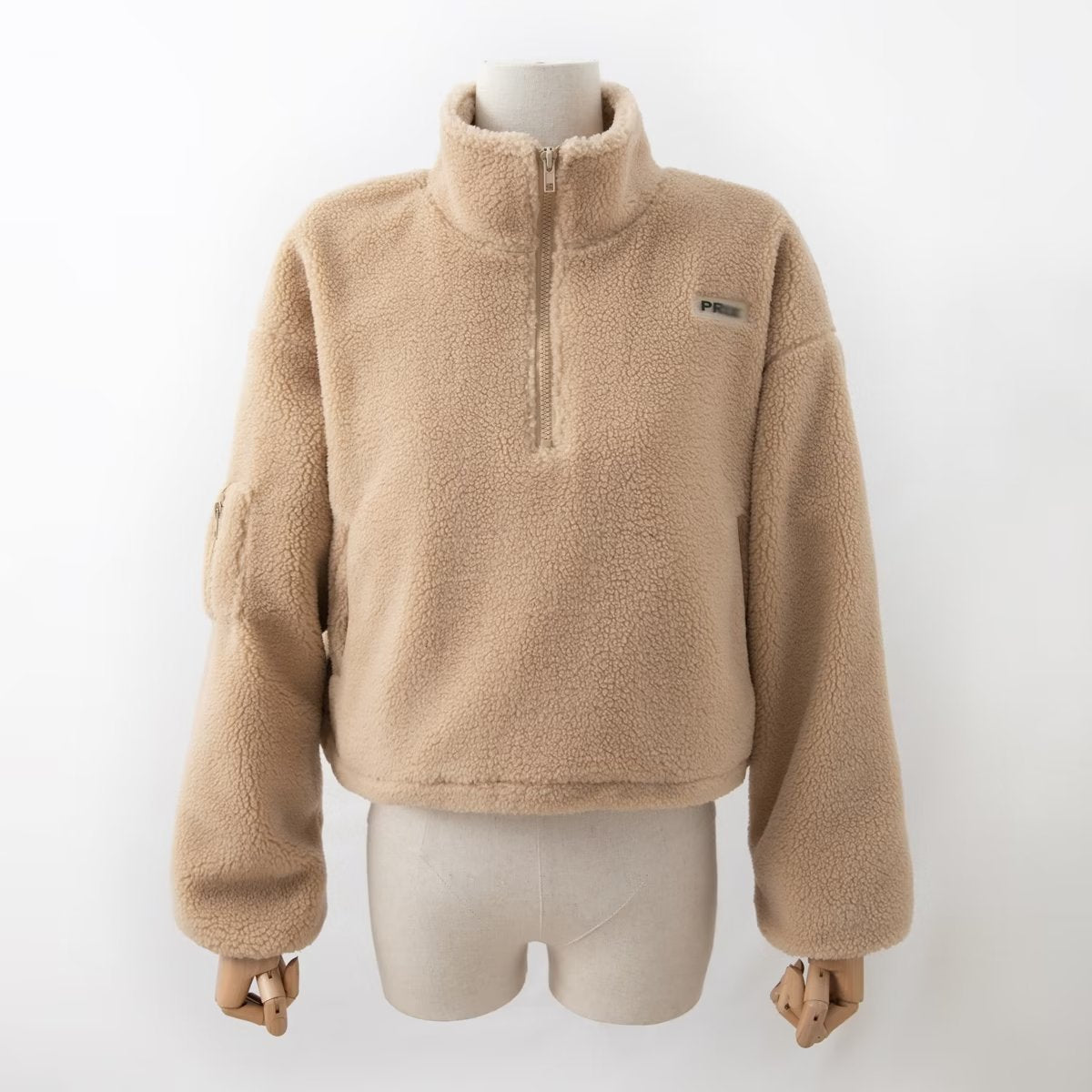 Autumn Winter Women Clothing Short Drawstring Loose Sweatshirt Coat