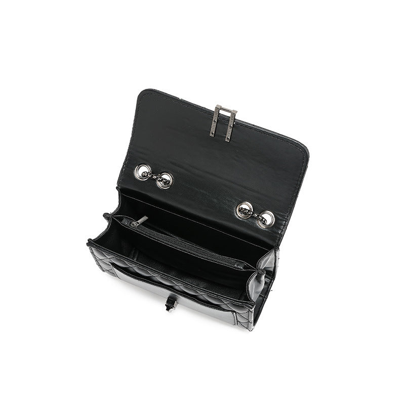 Rhombus Embroidery Line Small Square Bag Women Summer All Match Shoulder Bag Convenient Large Capacity Crossbody Chain Bag