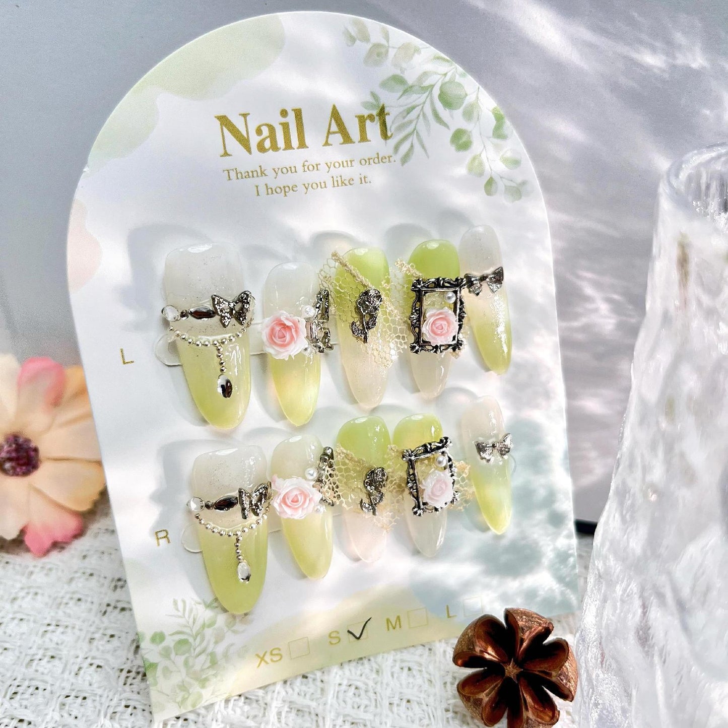 0954- Handmade press on nails fake nails removable