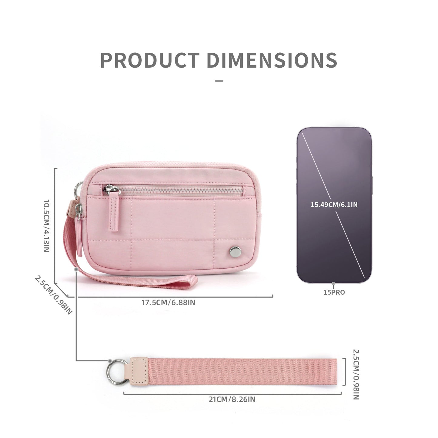 Transparent PVC Large Card Bag – Wrist Bag with Compartments for Bank Card & Change Storage, Portable Wristlet Purse