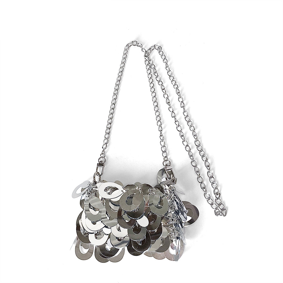 Niche Hollow Out Cutout out Sequin Chain Mini Bag Women Bag Autumn Popular Messenger Bag