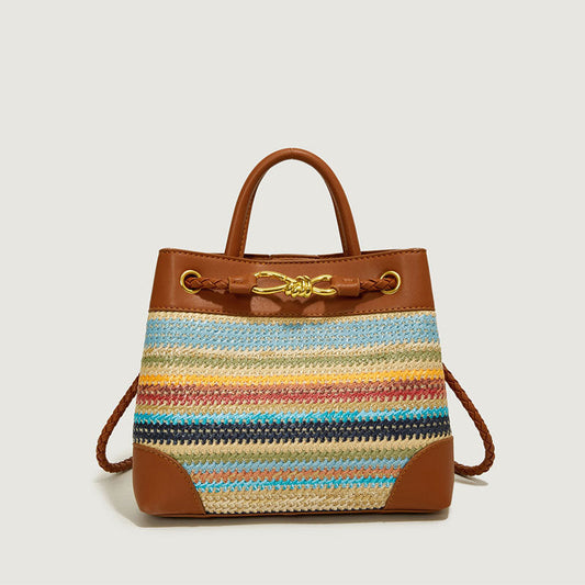 Messenger Bag Korean Niche Straw Woven Bag for Women Summer All Matching Beach Handbag