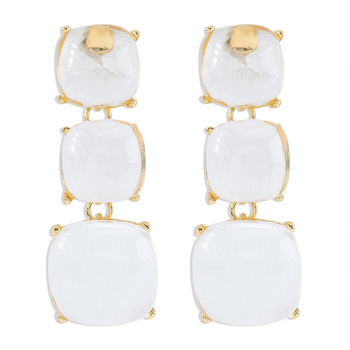 Ornament Personality Magazine Alloy Rhinestone Necklace Earrings for Women
