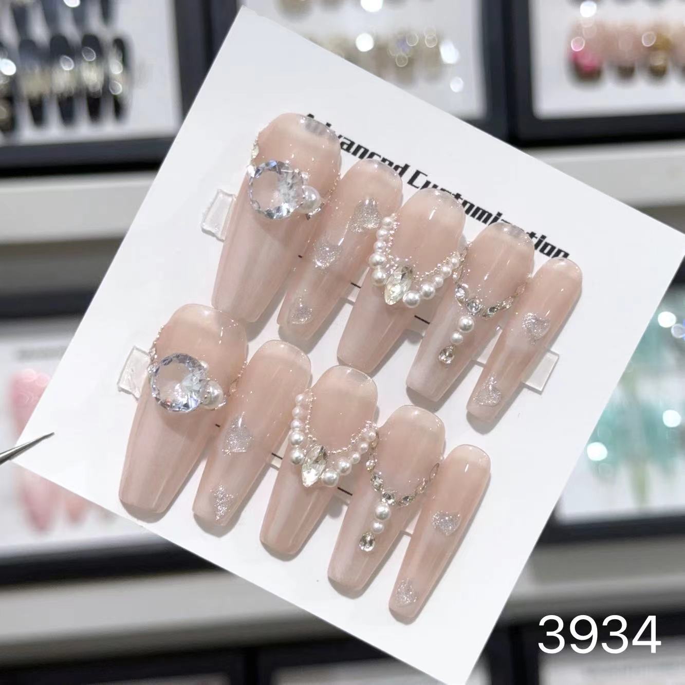 1025- Handmade press on nails fake nails removable