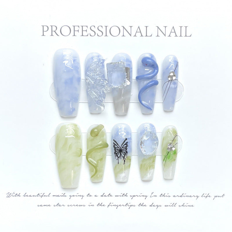 1023- Handmade press on nails fake nails removable