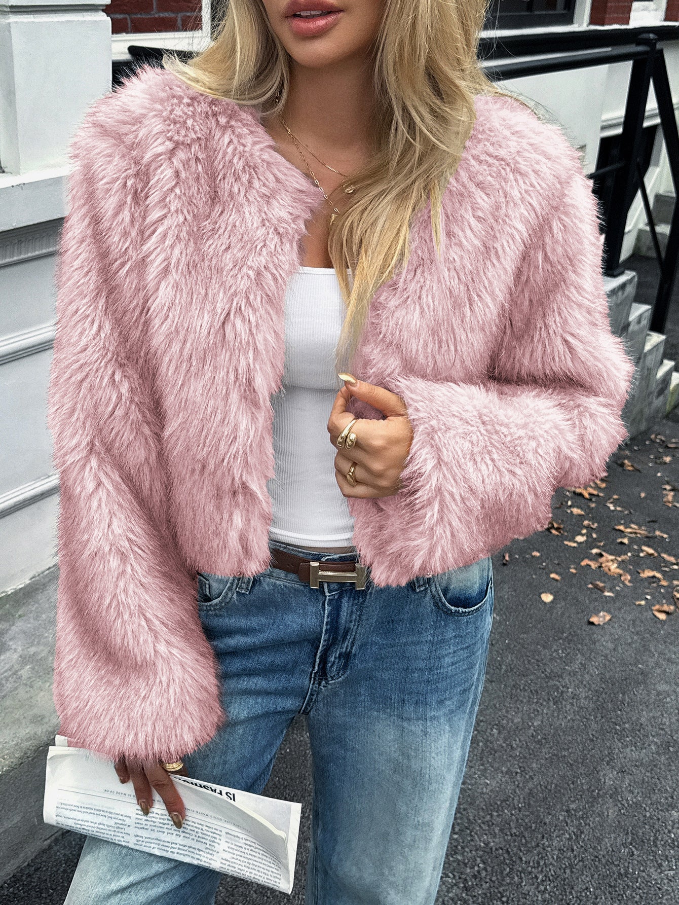 Casual Solid Color Overcoat Coat Women Clothing Autumn Winter
