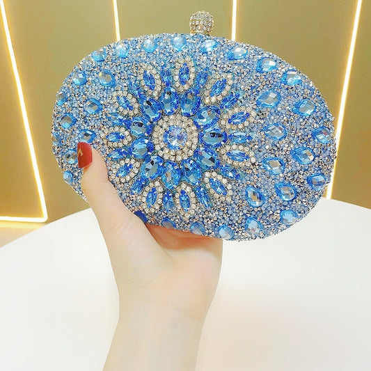 Clutch Purses for Women Evening Bag Nude Purse Luxury Handbag Bride Wallet Glitter Multicolor Rhinestone Bags   M4669-285W117