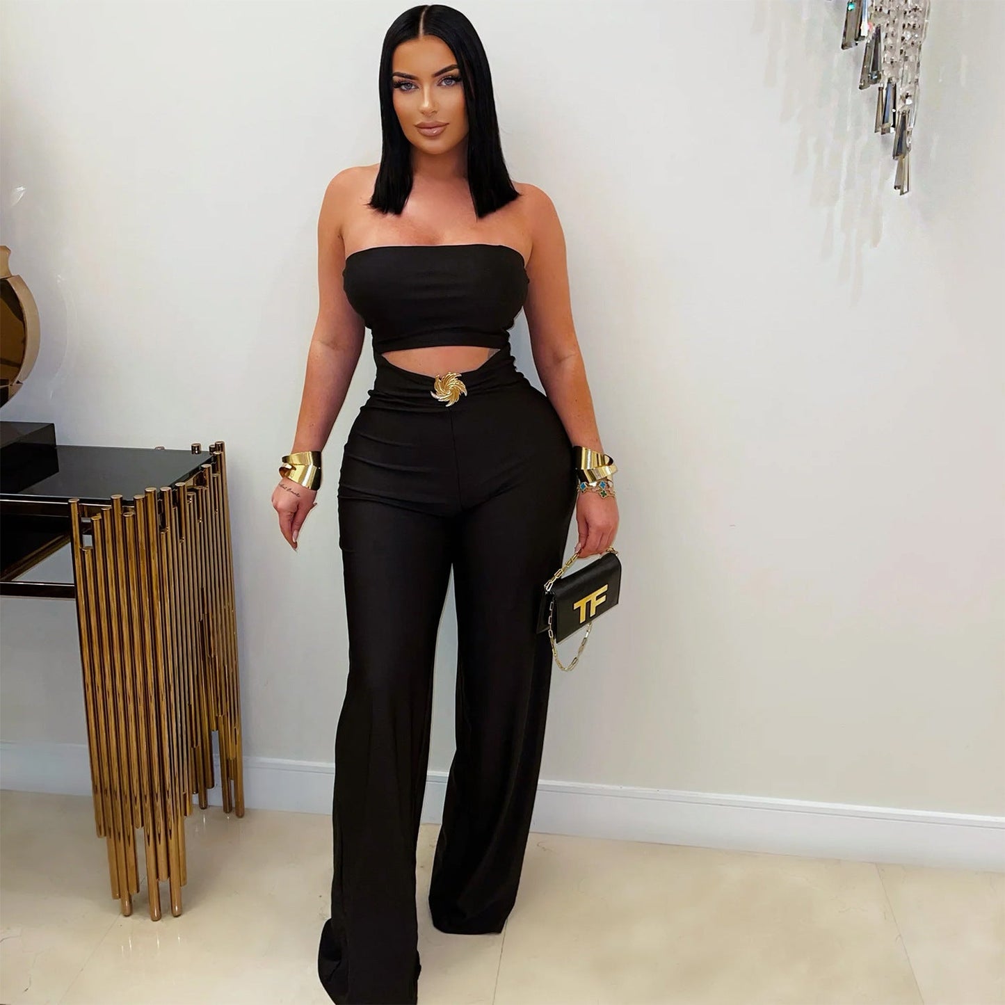 Women Wear Summer Slim Stretch Casual Jumpsuit