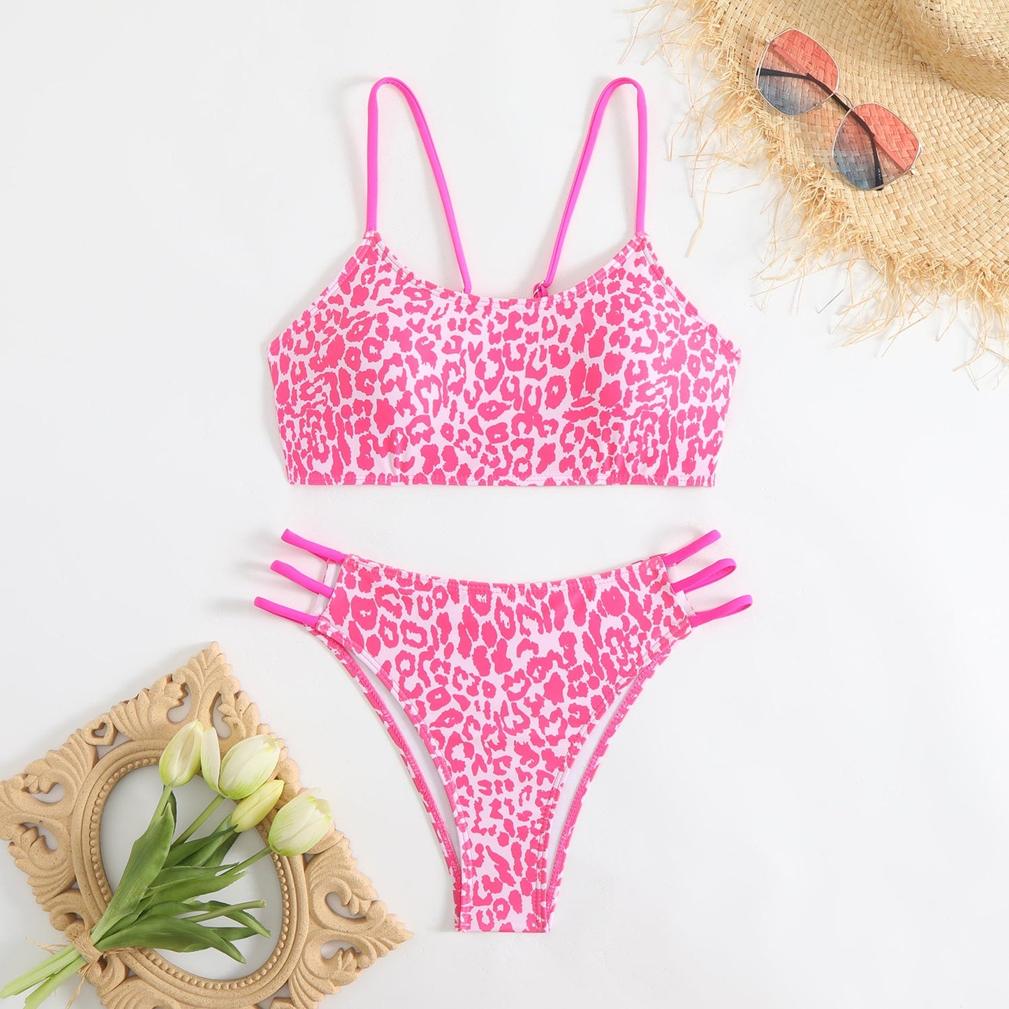 Swimsuit Women Split Leopard Print Sexy Swimsuit High Grade Spring Special Durable Swimsuit