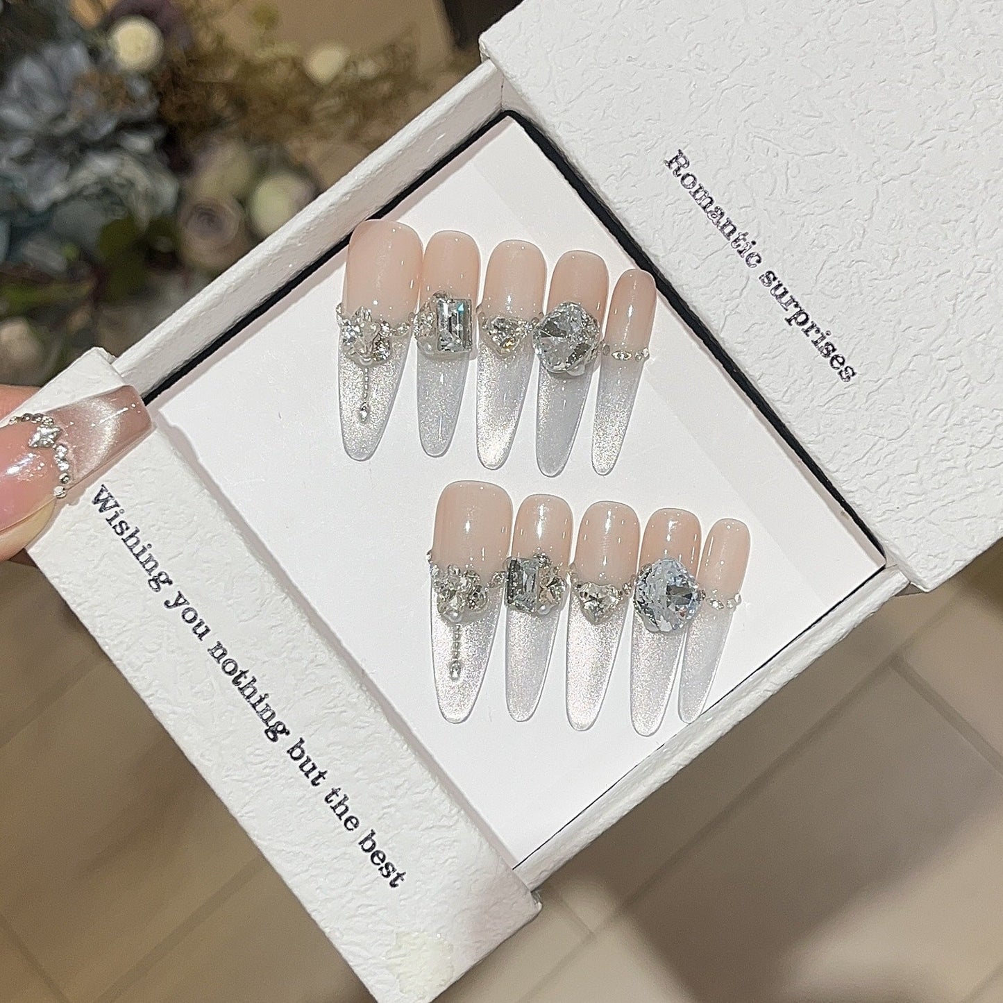 1034- Handmade press on nails fake nails removable