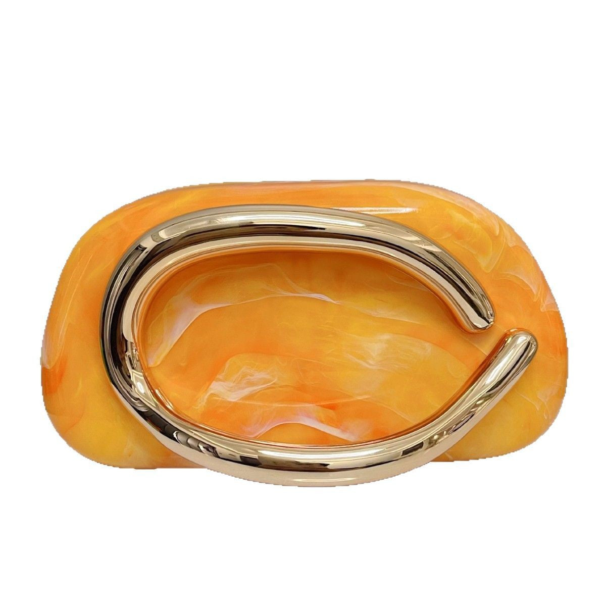 Metal Strip Decorative Design Box Cocktail Clutch Luxury High Sense Evening Bag Dress Garment Bag