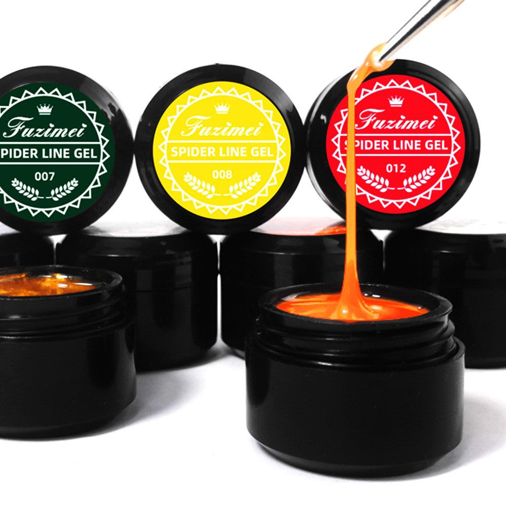 1060 Nail Art Elastic Brushed Glue Nail Polish Glue Phototherapy Nail Spider Glue Metal Painted Glue Wire Pulling Glue Silk Glue Press on Nails