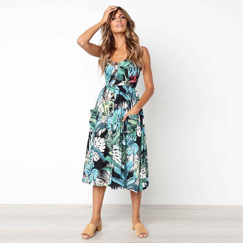 Plus Size Sexy Suspender Beach Dress & Summer Robe