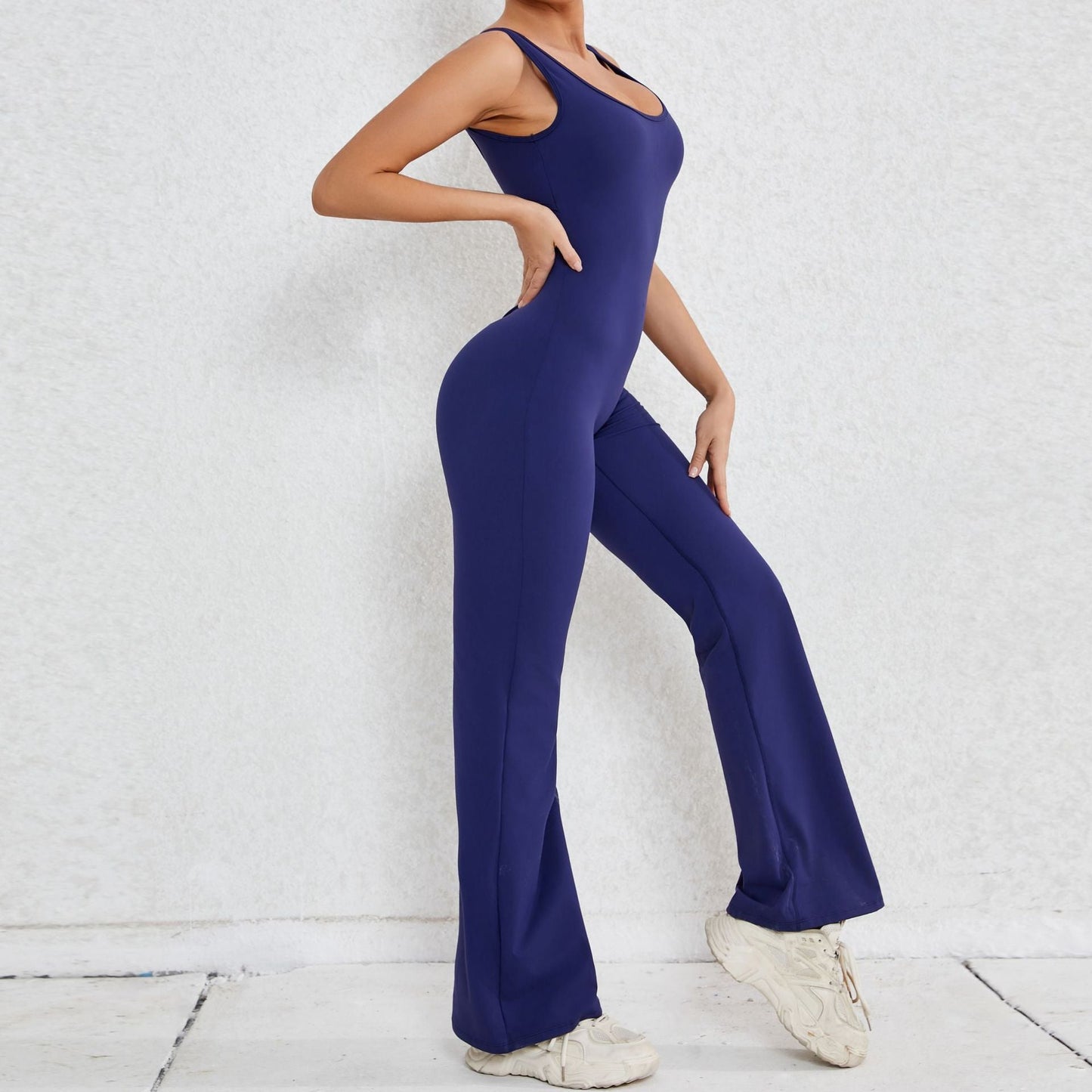 Autumn Sand Hollow Out Cutout Beauty Back One Piece Peach Hip Lifting Sport Workout Clothes Micro Pull Yoga Jumpsuit Jumpsuit