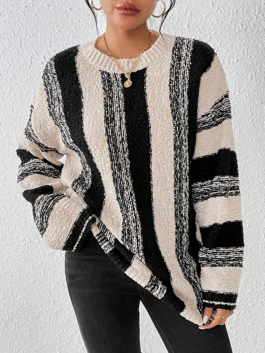 Autumn Winter Pullover Long Sleeve Loose Casual Women Sweater Knitwear