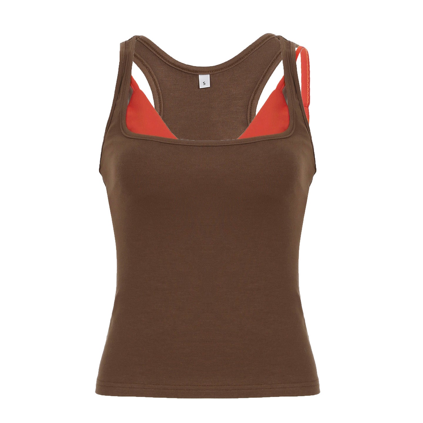 Street Casual Two Piece Set Contrast Color Bandage Dress Vest Sexy I Shaped Outer Wear Underwear Sling Top