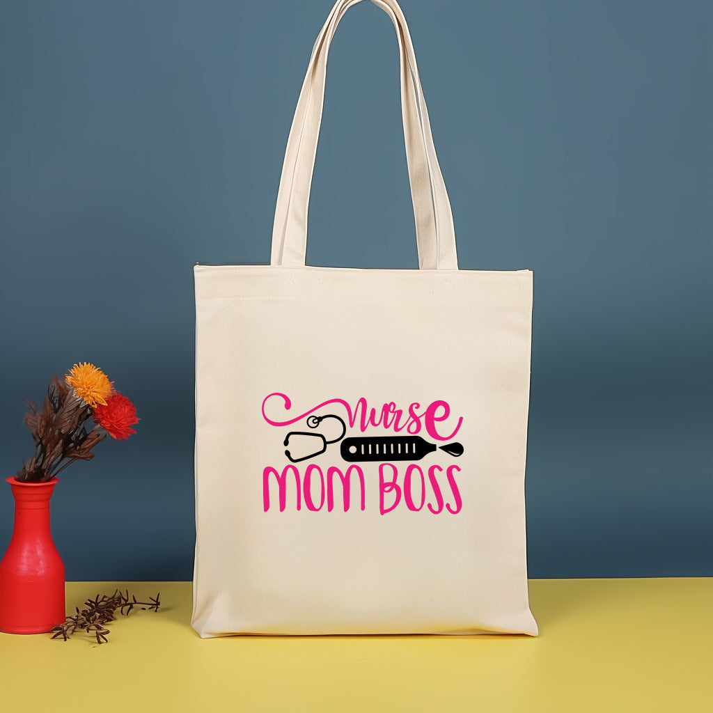 Canvas printed shoulder bag, fashionable and lightweight shopping bag, large-capacity cotton bag 2pcs hobo.