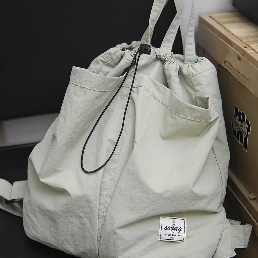 Casual anti-splashing nylon backpack female, backpack neutral large capacity student bag, backpack purse lightweight casual