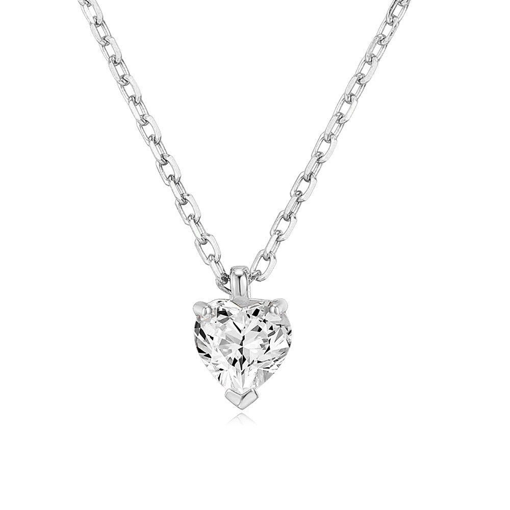 Single Zircon Pendant Necklace