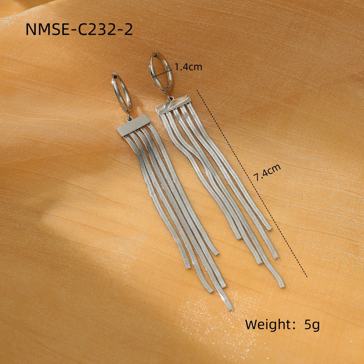 Tassel Pearl Titanium Steel Earrings Women Light Luxury High Grade Diamond Embedded Non Fading Stainless Steel Eardrop