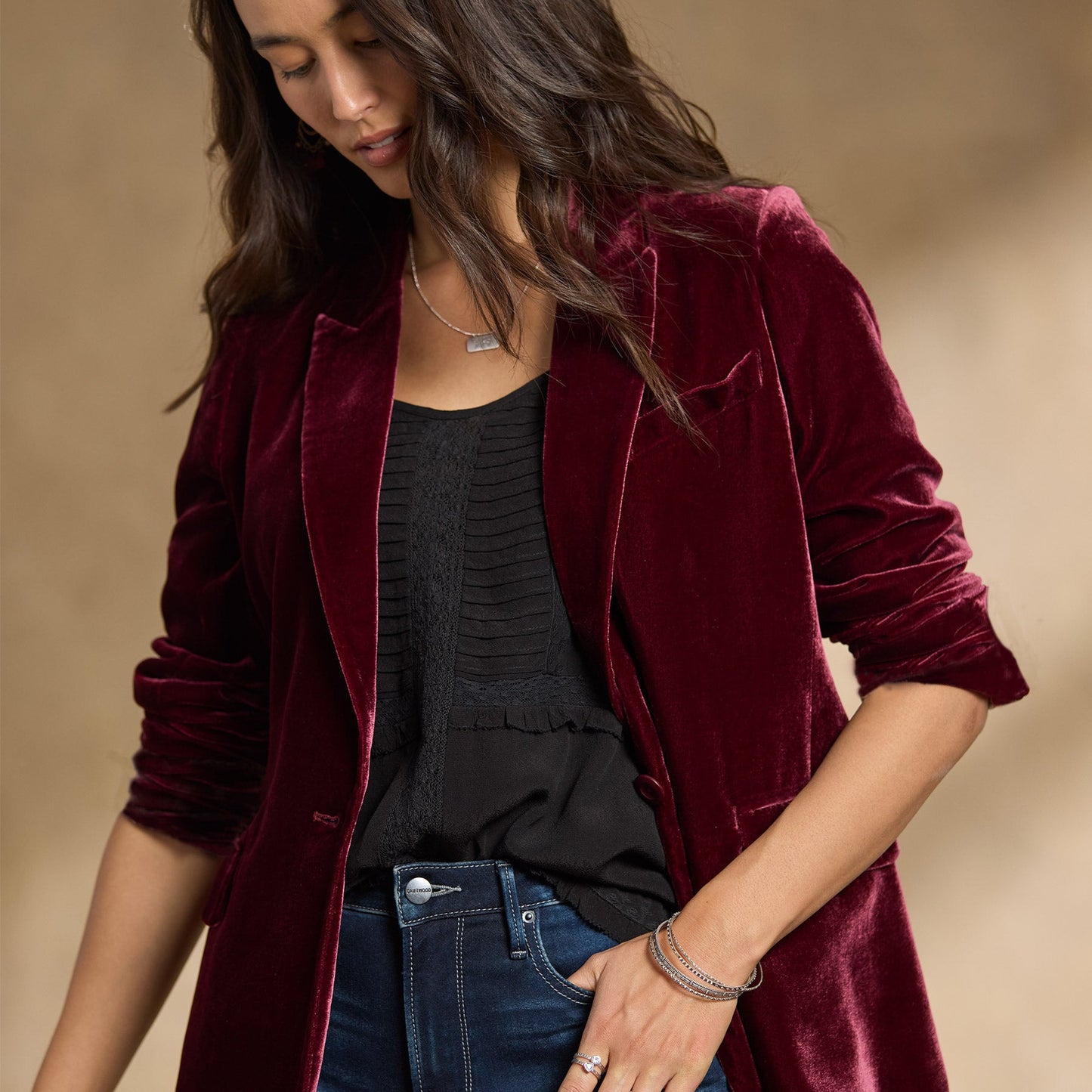 Gold Velvet Small Blazer Women Spring Casual Women Wear Short Blazer