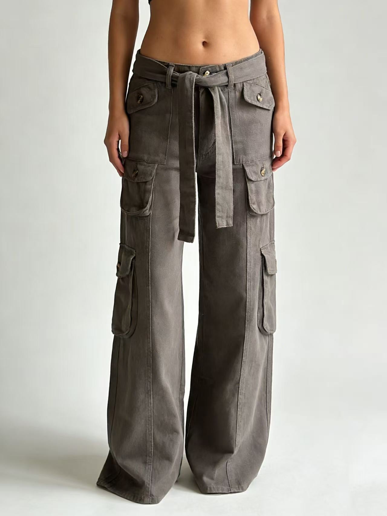 Sexy Loose Oversized Pants Wide Leg Pants Straight Retro Workwear Women Jeans