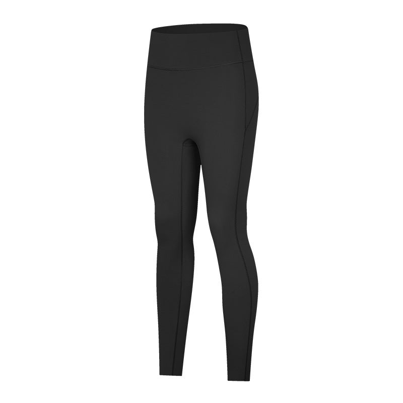 Autumn Brushed Sports Tights High Elastic Slim Fit Peach Hip Seamless Foot Mouth Yoga Pants