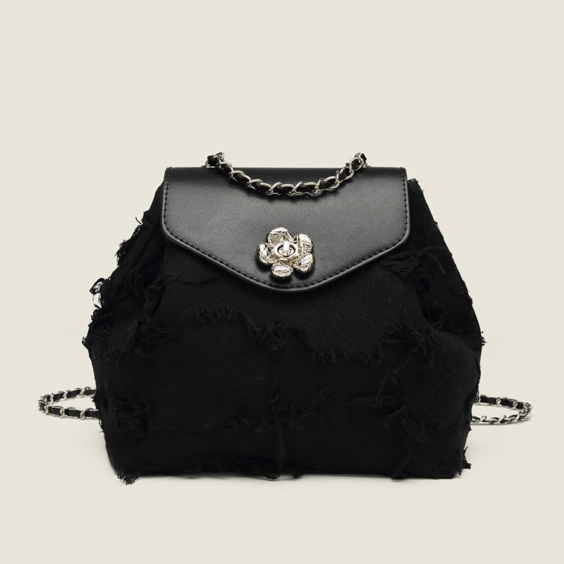 Backpack purse for women, design fashion casual chain backpack, small shoulder backpack