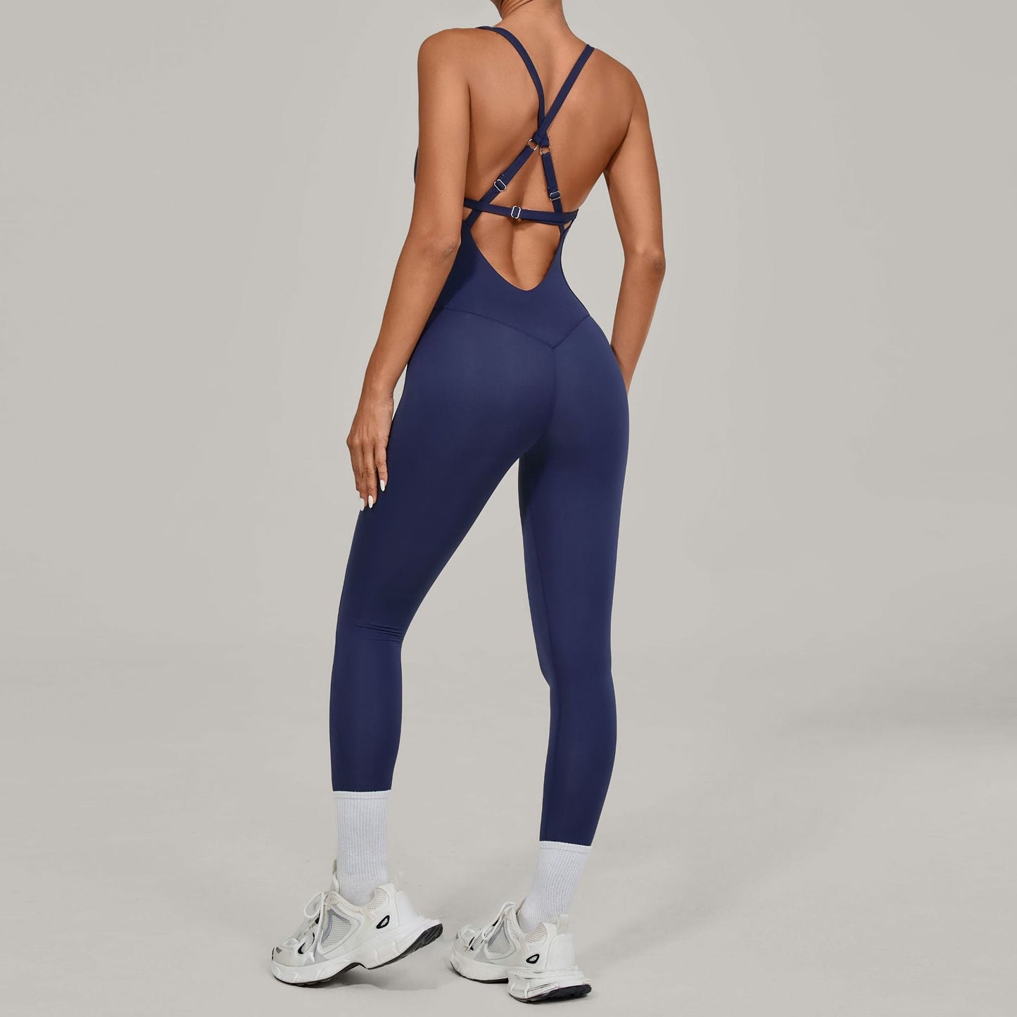 Adjustable Shoulder Strap Yoga Bodysuit Women Dance Beauty Back Tight Sports Fitness One Piece