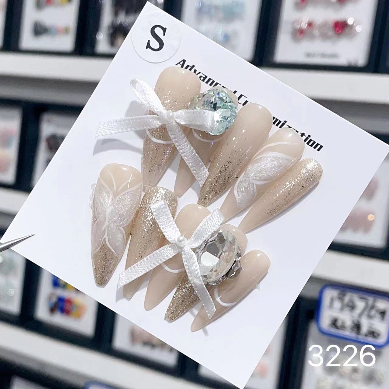 1025- Handmade press on nails fake nails removable