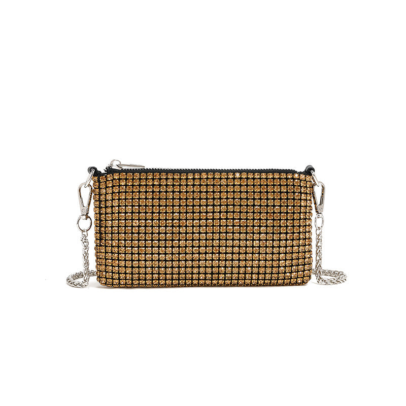 Rhinestone Bag Women Chain Diamond Embedded Shoulder Messenger Bag