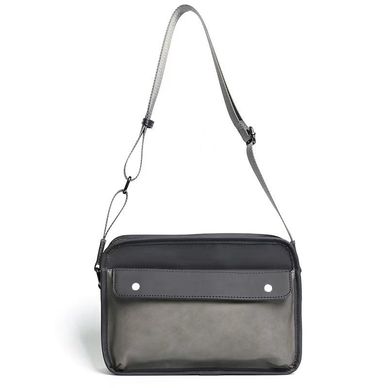 Retro fashion messenger bag, shoulder men's matte crossbody bag, stylish square bag