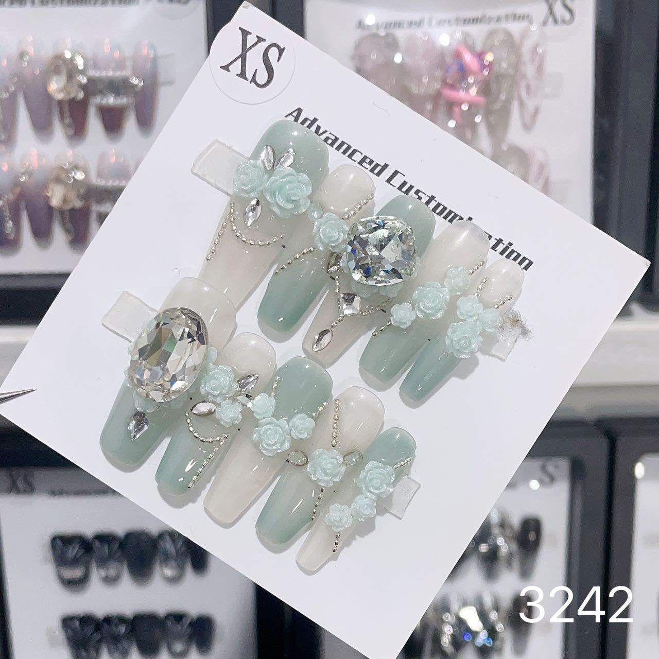 1025- Handmade press on nails fake nails removable