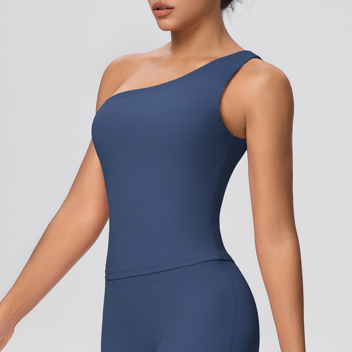 Cloud Sense Oblique One Shoulder Waist Yoga Clothes Sports Back Shaping Quick Drying Slim Fit Shaping Underwear Running Workout Vest