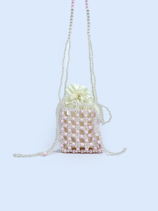 Hand Woven Artificial Pearl Bag Women Summer Retro Messenger Bag Finished Fairy Summer Mini Internet Celebrity Same