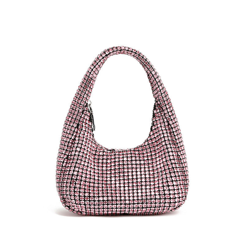 Shiny Diamond Bag Women Blingbling Internet Celebrity One Shoulder Crossbody Chain Makeup Phone Bag