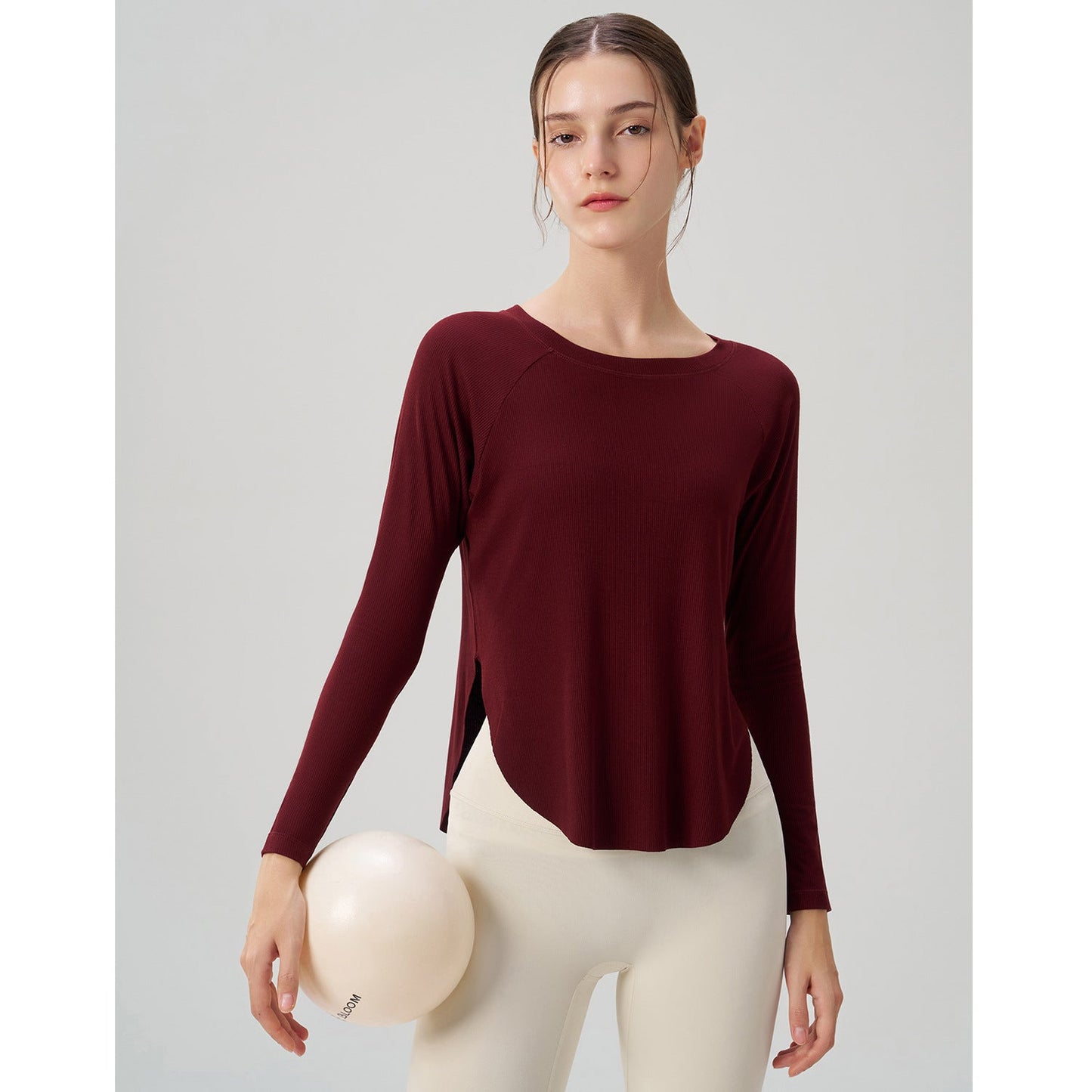 Autumn Nude Feel Yoga Clothes Women Loose Sexy off the Shoulder Yoga Jacket Casual Drape Sports Long Sleeved Top