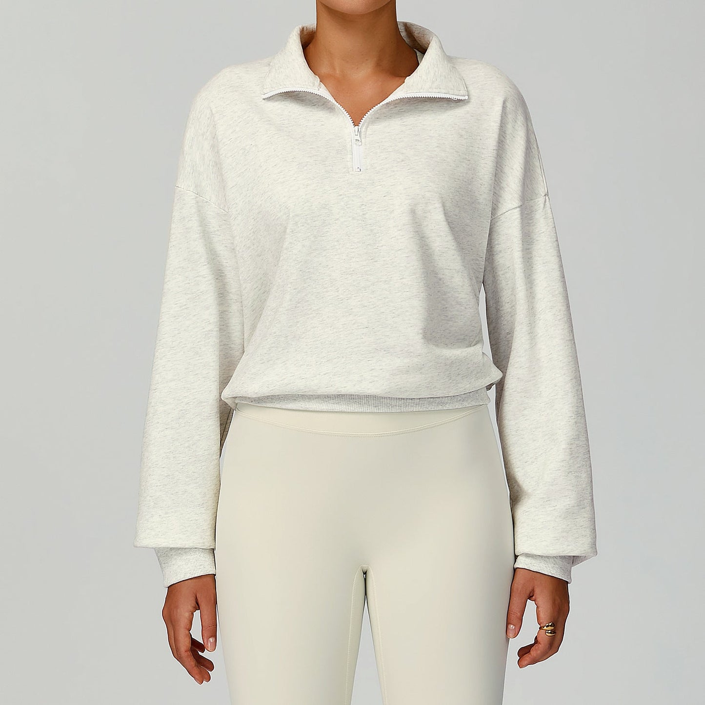 Autumn Winter Zipper Sweater Casual Loose Windproof Warm All Matching Sweater Women Running Fitness Sportswear