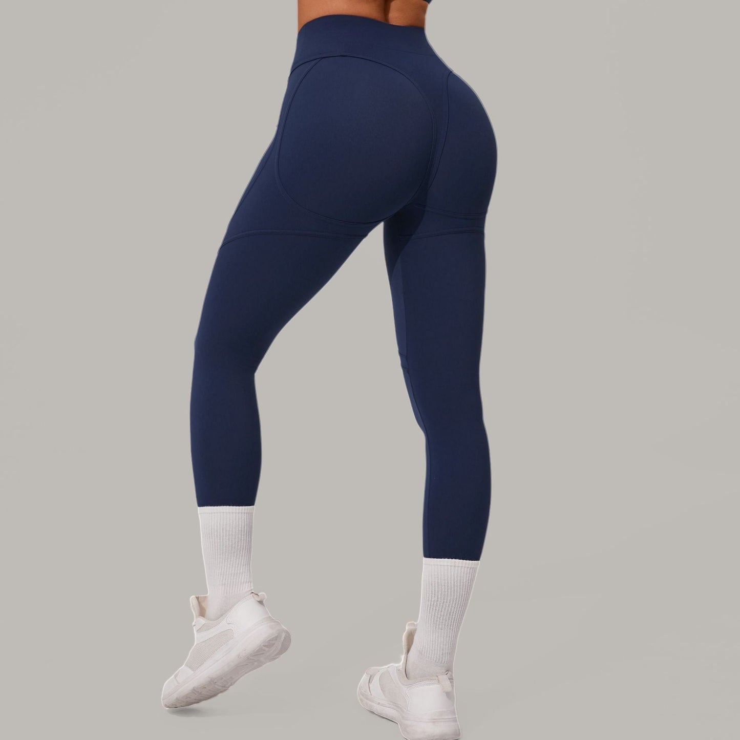 Autumn Sand High Waist Hip Lift Brushed Yoga Pants Running Quick Drying Fitness Pants Waist Slimming Hip Tight Sports Pants