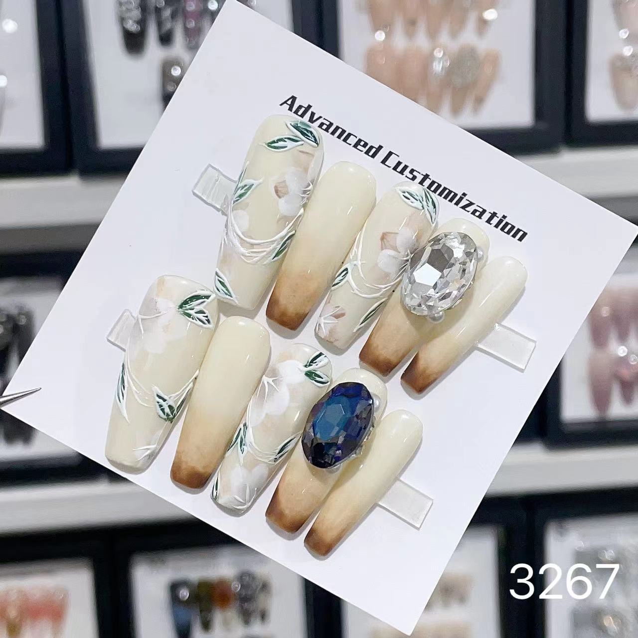 1025- Handmade press on nails fake nails removable