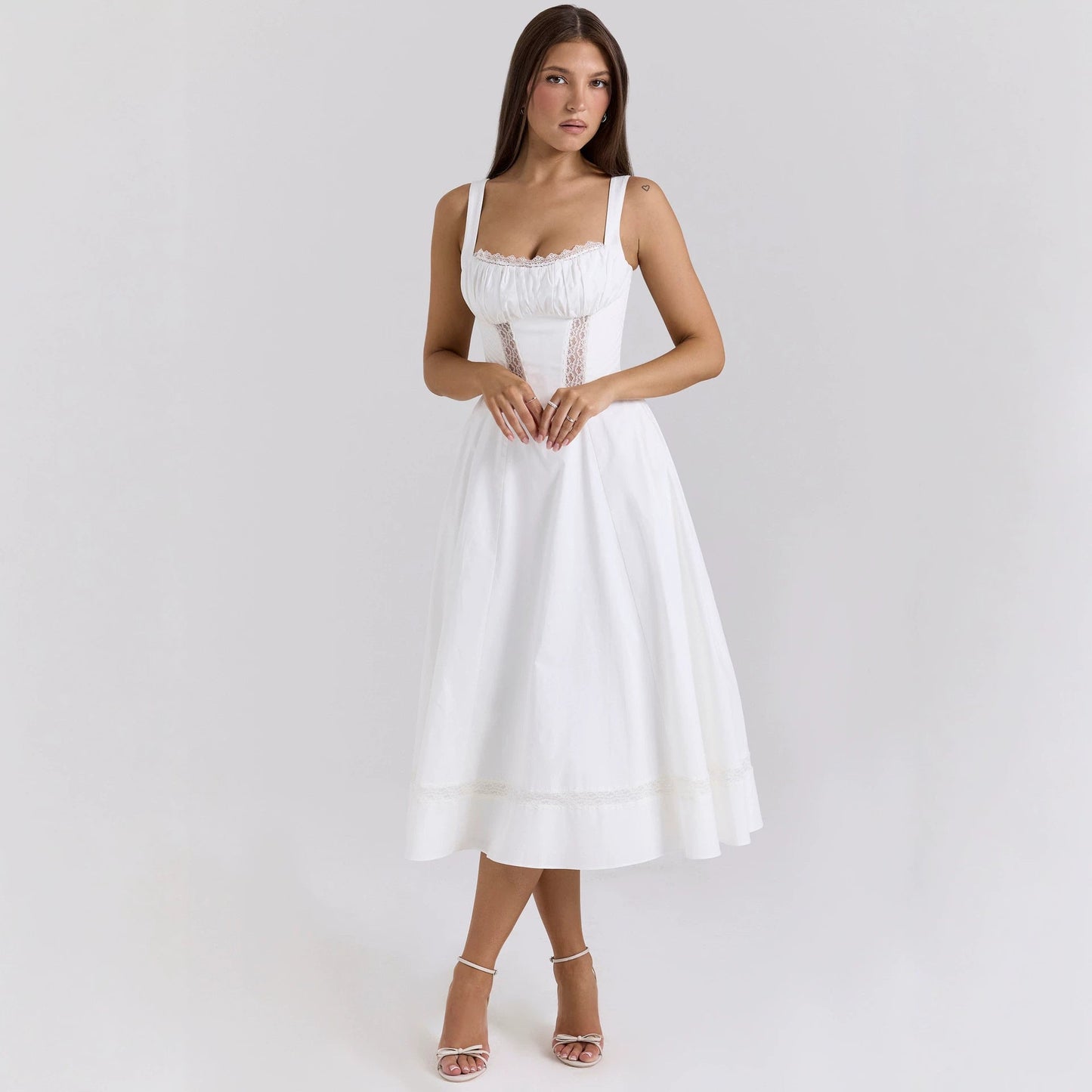 Elegant Gentle Slimming Floral Strap Fairy Dress Women