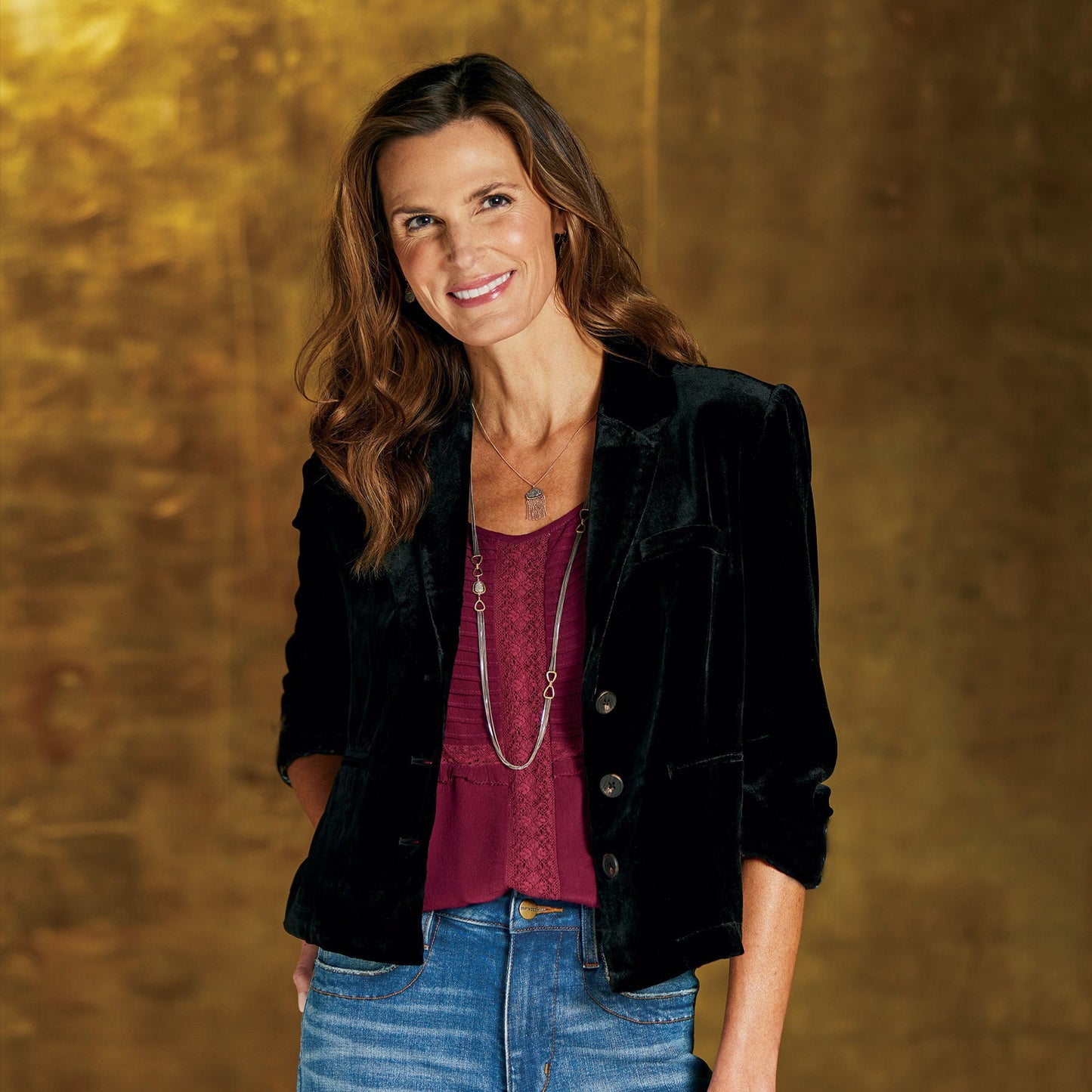 Gold Velvet Short Top for Women 2025 Retro Coat Shirt Casual Jacket